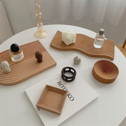 Nordic Wood Plate - Corrugated Serving Tray