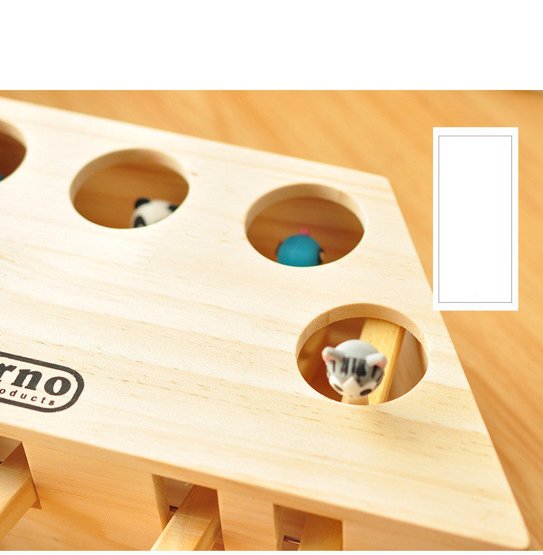 Wood Hamster Toy for Cats - Interactive Cat Toy