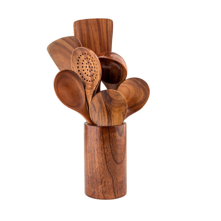 Acacia Wood Spatula Set - High Temp Cooking Utensils