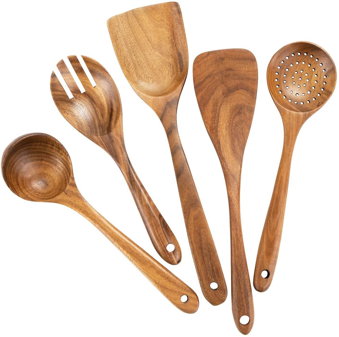 Acacia Wood Spatula Set - High Temp Cooking Utensils