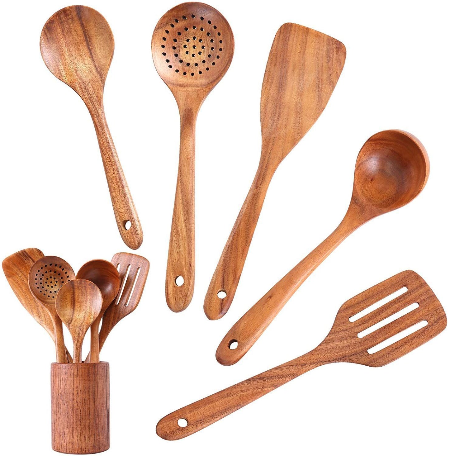 Acacia Wood Spatula Set - High Temp Cooking Utensils
