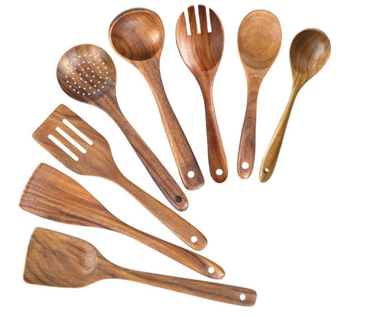 Acacia Wood Spatula Set - High Temp Cooking Utensils