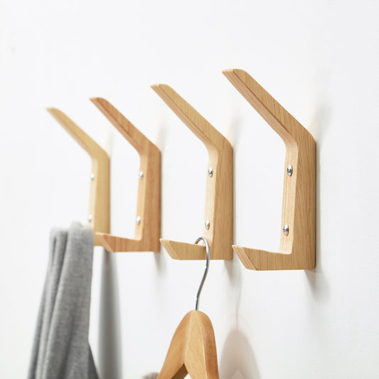 Wood Hanging Hooks - Wall Mounted Coat/Clothes Hangers