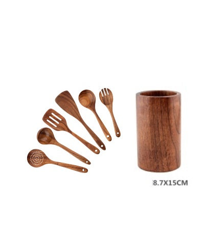 Acacia Wood Spatula Set - High Temp Cooking Utensils