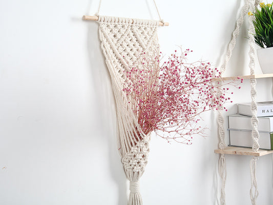 Woven Net Bag Flower Basket - Wall Decoration