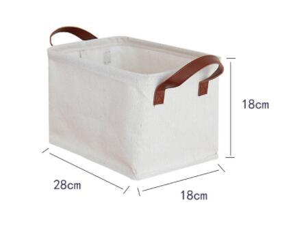 Cotton Linen Storage Basket - Foldable Home Organizer
