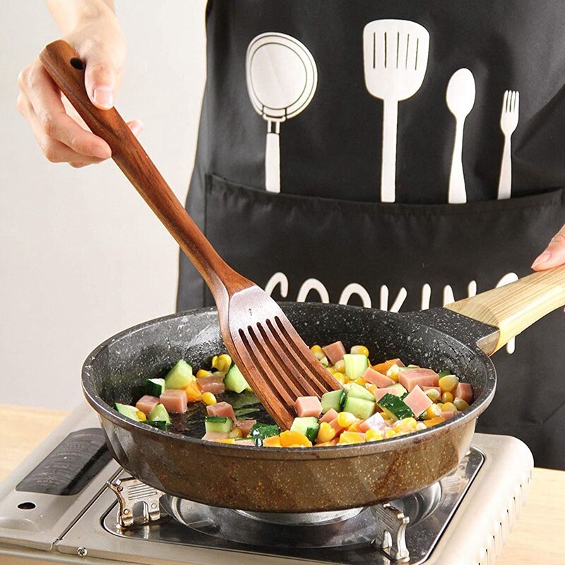 Acacia Wood Spatula Set - High Temp Cooking Utensils