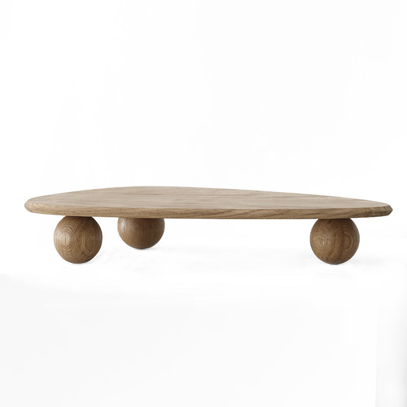 Wood Kitchen Table with Raised Edge - Serving Table