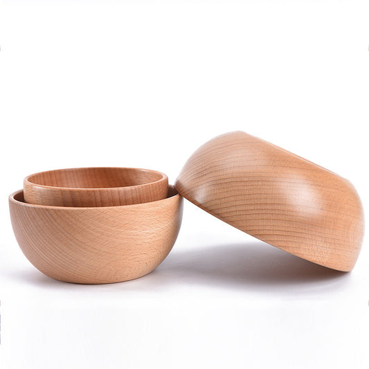 Beech Wood Bowl - Natural Versatile Serving Bowl