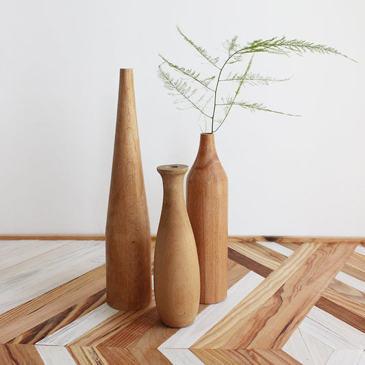 Wood Dry Flower Vase - Living Room Decoration