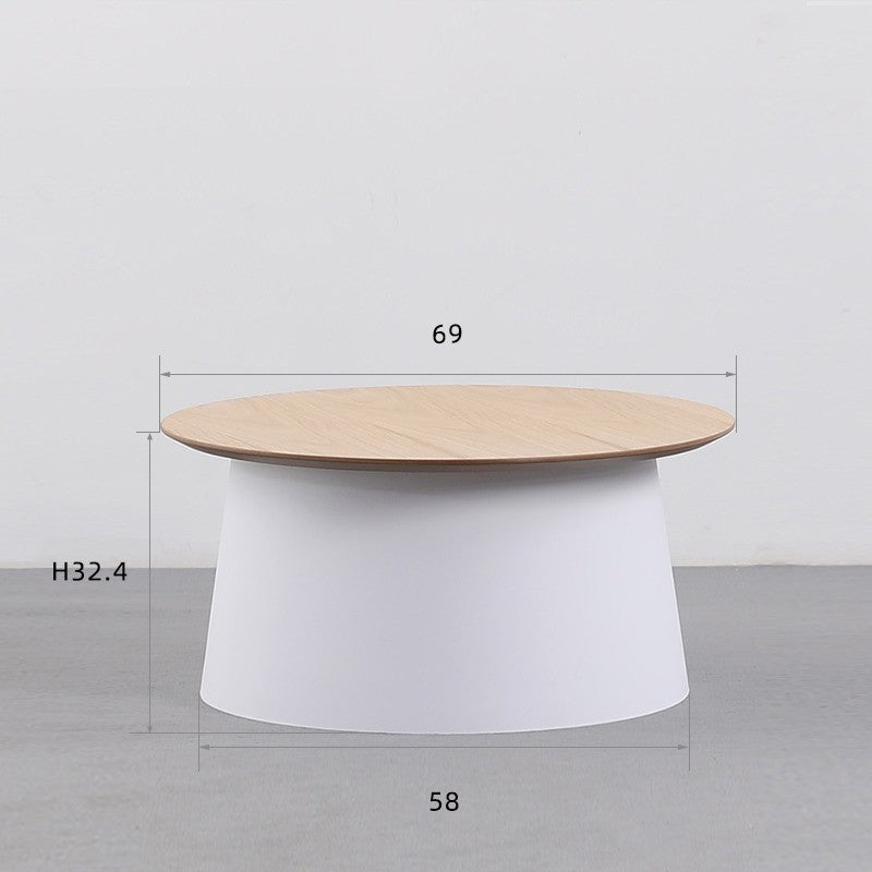 Wood Tea Table - Small Round Coffee Table
