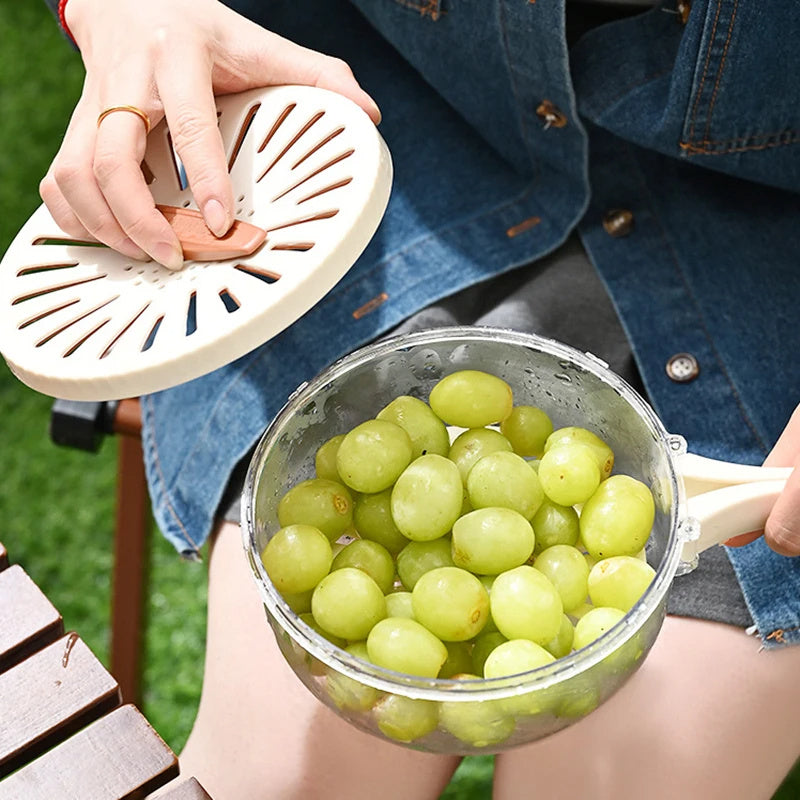 Foldable Drain Basket - Silicone Colander for Kitchen