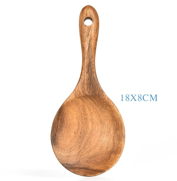 Teak Wood Cooking Tool Set - Wooden Kitchen Utensils