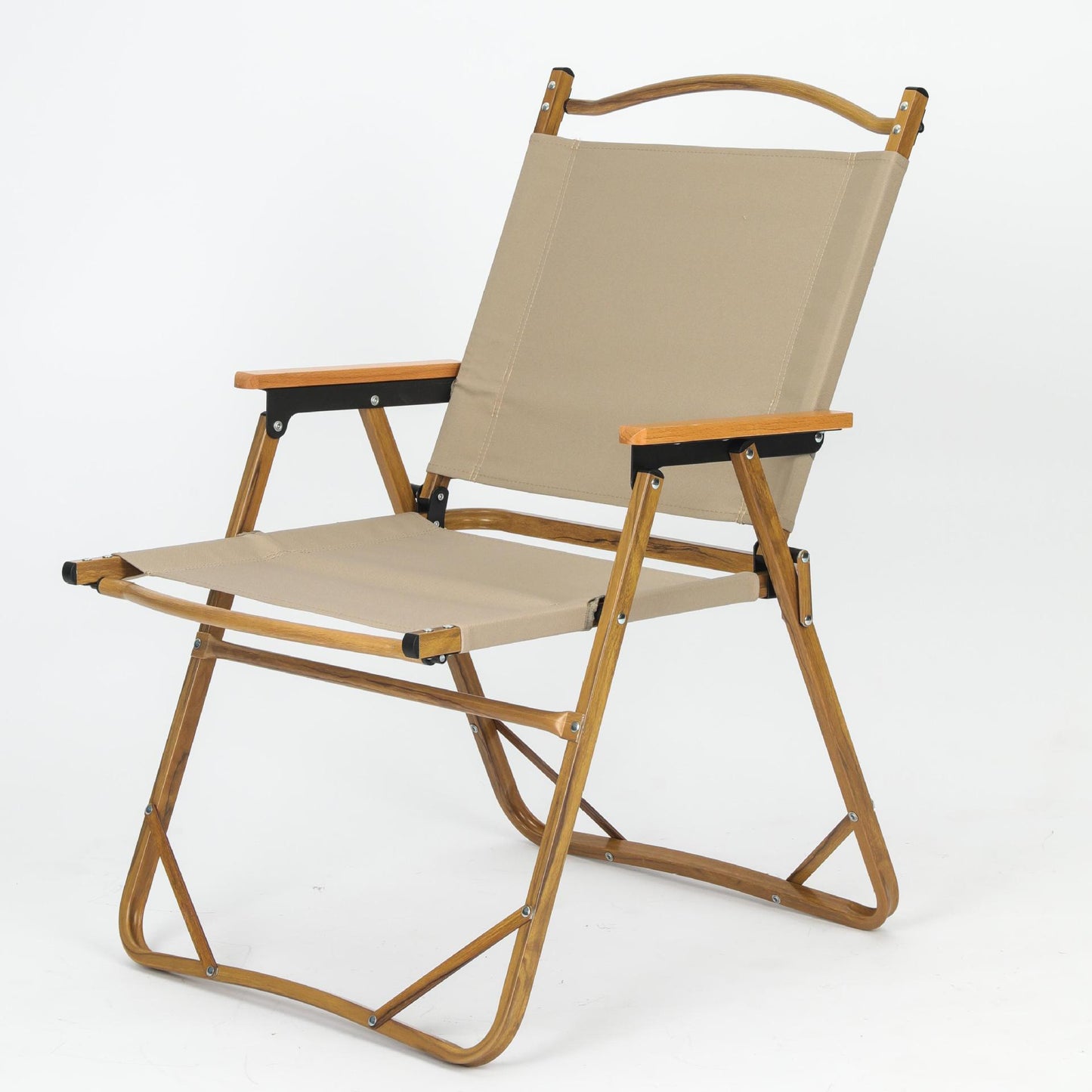 Wood Grain Camping Chair - Lightweight Folding