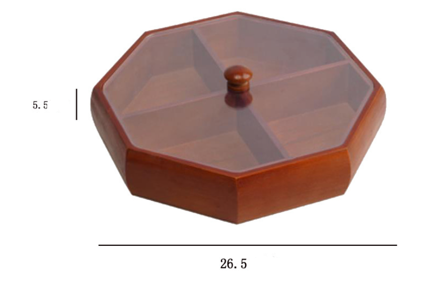 Chinese Wood Candy Box - Decorative Serving Tray