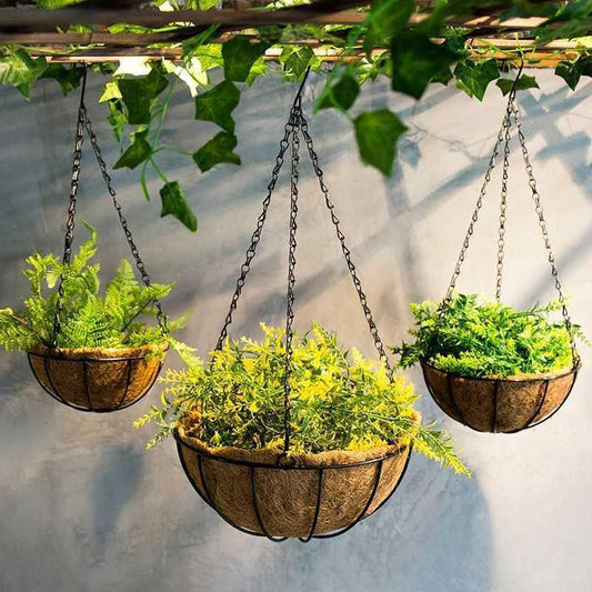 Woven Hanging Flower Basket - Outdoor Planter
