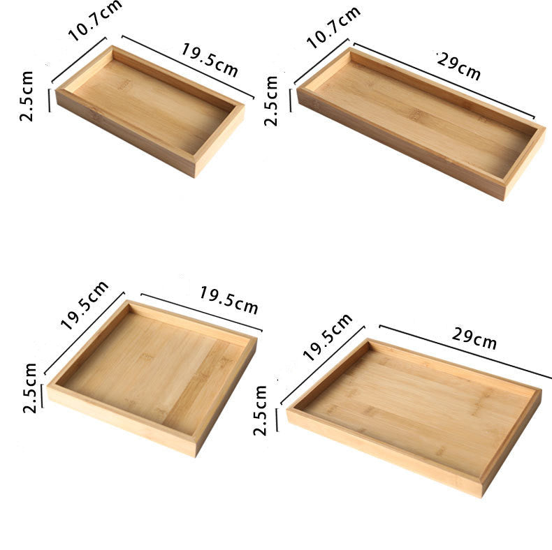 Bamboo Snack Tray - Divided Wooden Serving Platter
