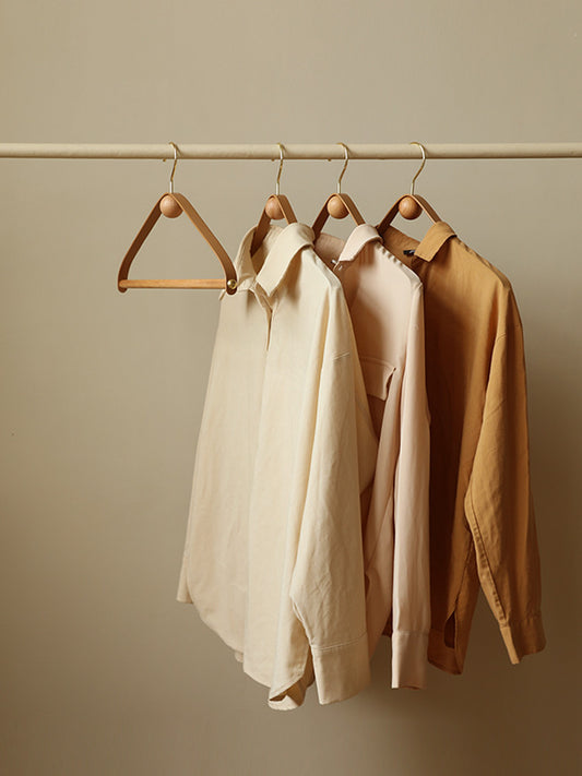 Nordic Wood Seamless Hangers - Non-Marking Clothes