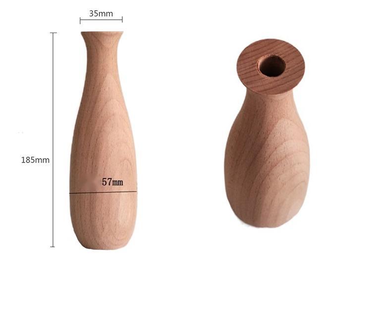 Wood Dry Flower Vase - Living Room Decoration