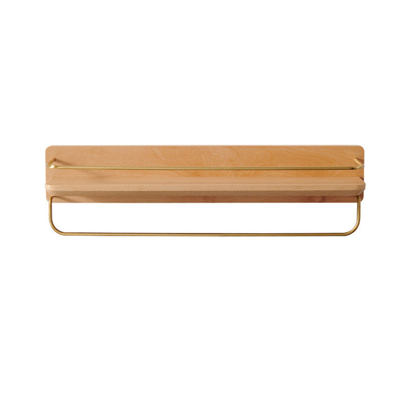 Wood Bathroom Shelf - Wall Mounted