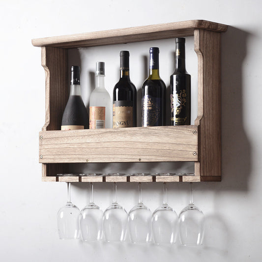 Wood Wine Glass Rack - Wall Mounted Stemware Holder