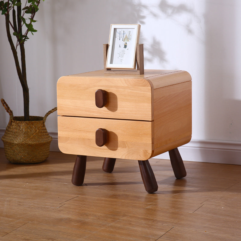 Wood Children's Bedside Table - Modern Storage