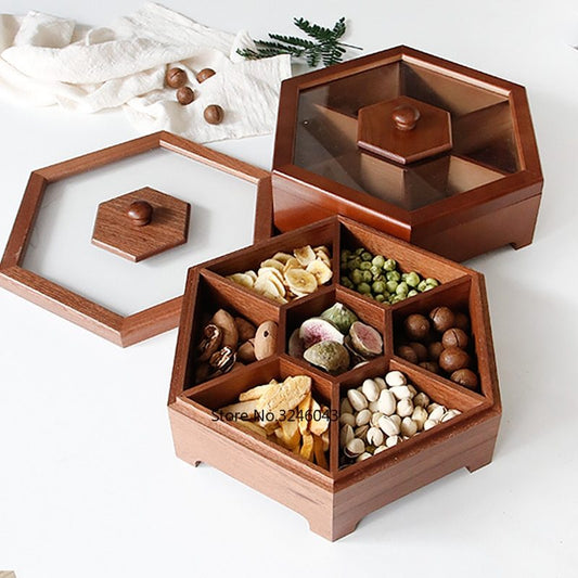 Chinese Wood Candy Box - Decorative Serving Tray