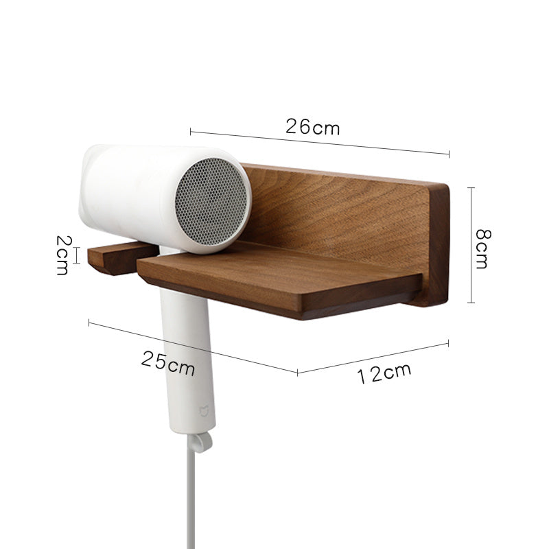 Wood Bathroom Storage Rack - Wall Mounted Shelves