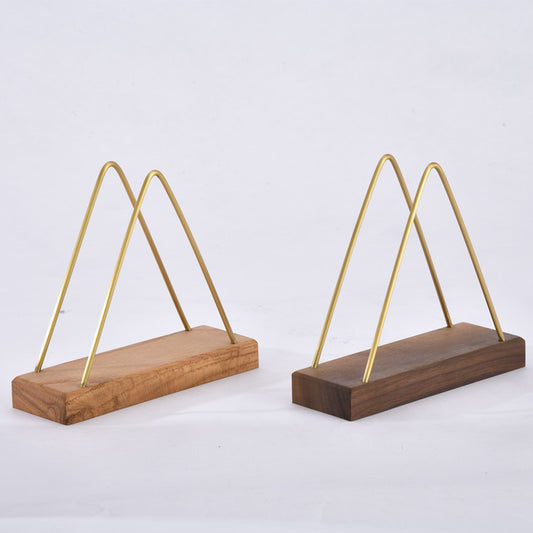 Wood Vertical Paper Towel Rack - Roll Holder