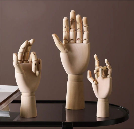 Lotus Wood Knuckle Hand Model - Movable Ornament