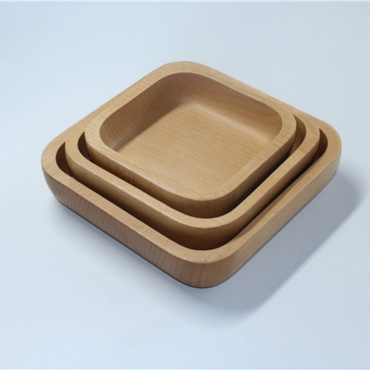 Japanese Rubber Wood Square Plate - Serving Dish