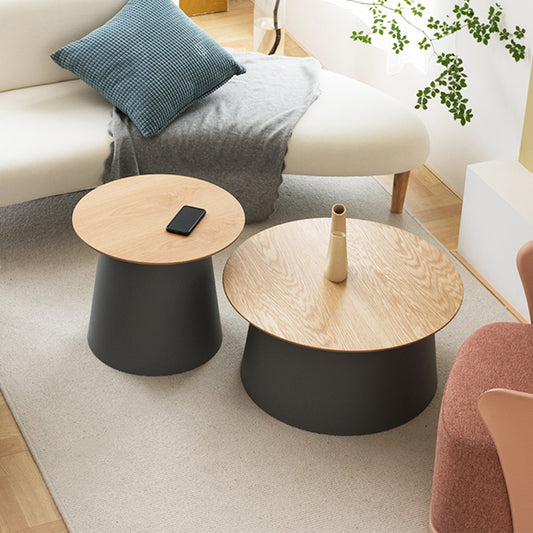 Wood Tea Table - Small Round Coffee Table
