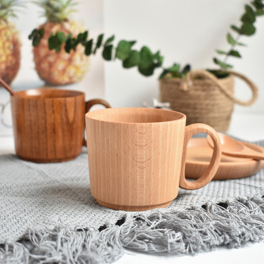 Beech & Jujube Wood Coffee Cup - Tea Set