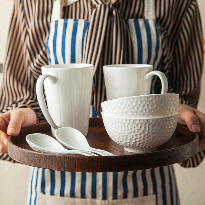 Rustic Wood Serving Tray - Round Platter