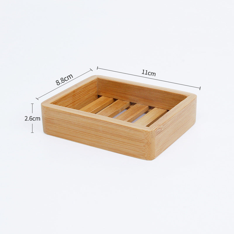 Bamboo Soap Dish with Drainage - Wood Holder