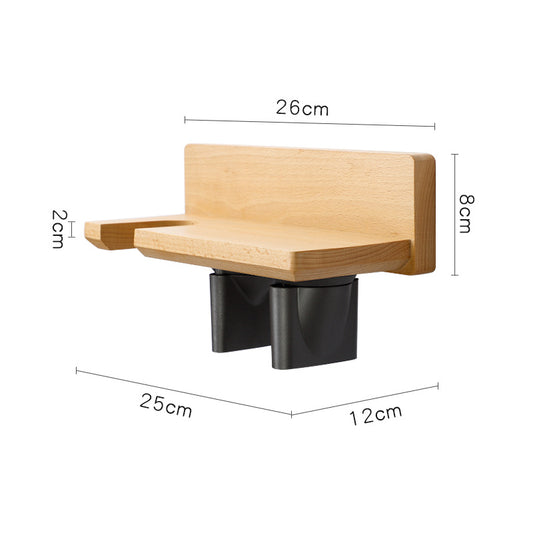 Wood Bathroom Storage Rack - Wall Mounted Shelves