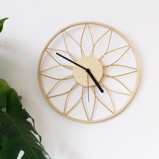 Japanese Wood Wall Clock - Minimalist Timepiece