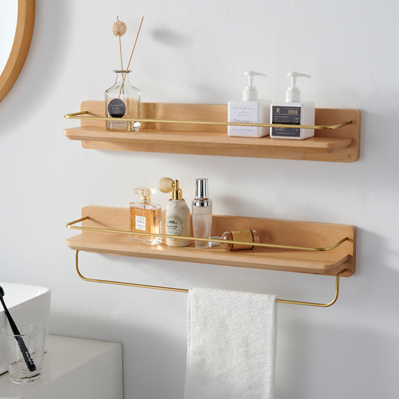Wood Bathroom Shelf - Wall Mounted