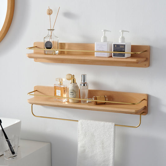 Wood Bathroom Shelf - Wall Mounted