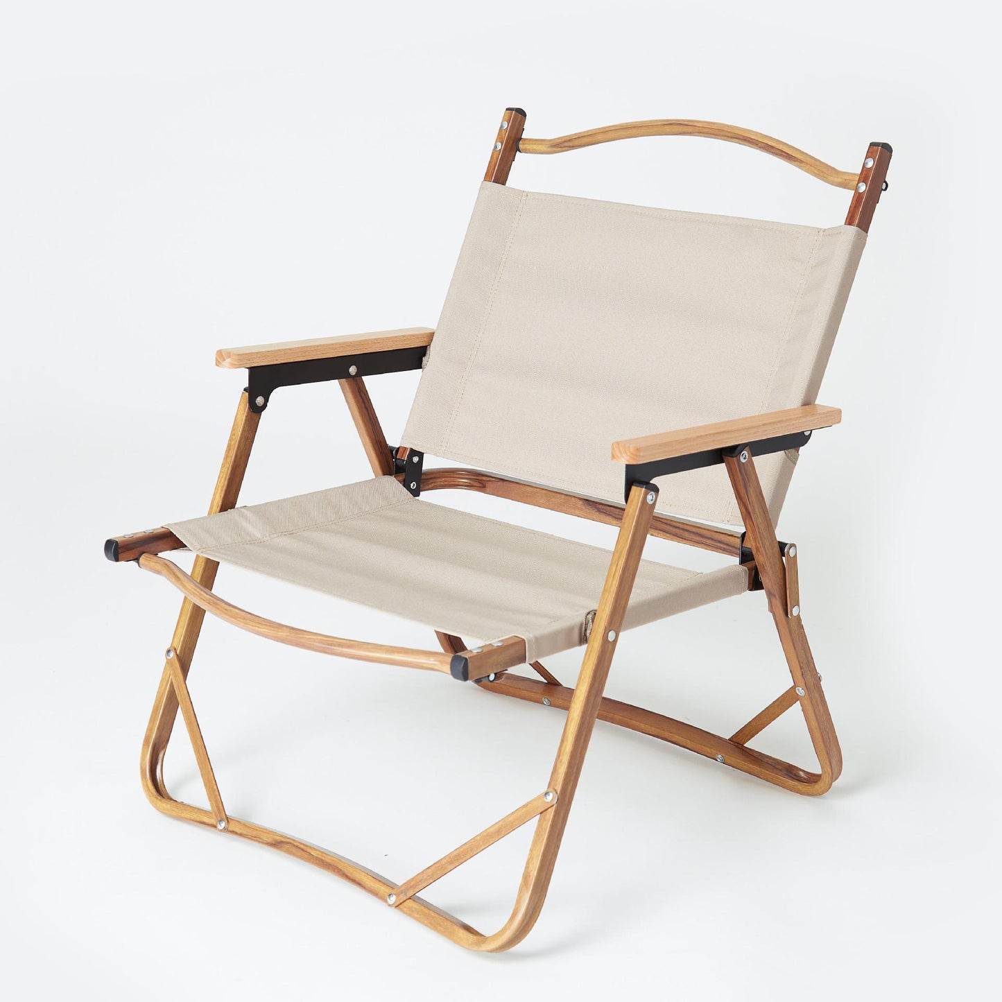 Wood Grain Camping Chair - Lightweight Folding