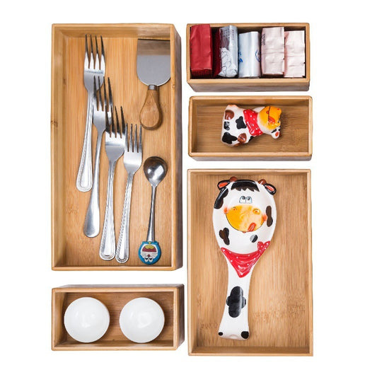 Wood Kitchen Drawer Organizer - Storage Boxes