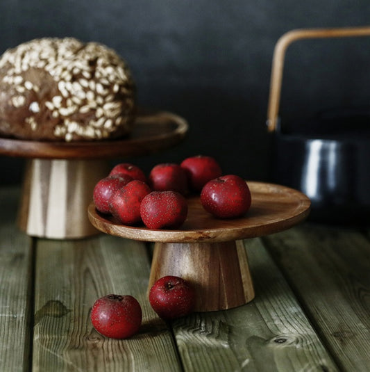 Japanese Wood Fruit Tray - Decorative Serving Platter