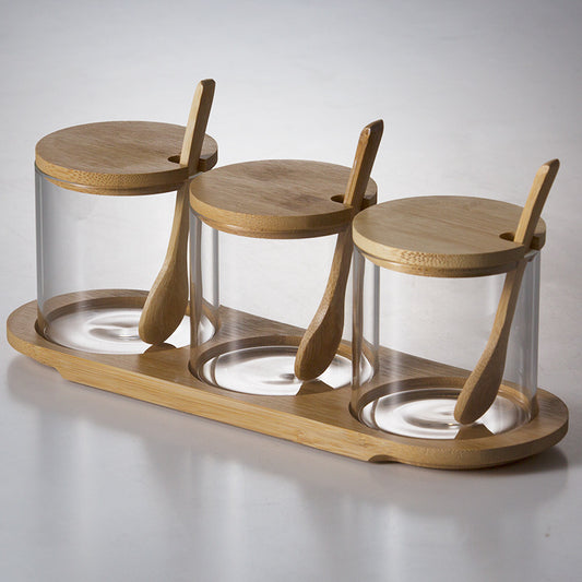 Glass Jar with Bamboo Lid - Airtight Storage