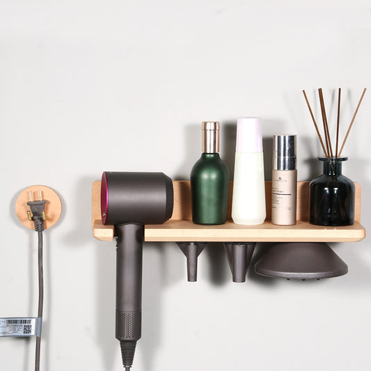 Wood Bathroom Storage Rack - Wall Mounted Shelves