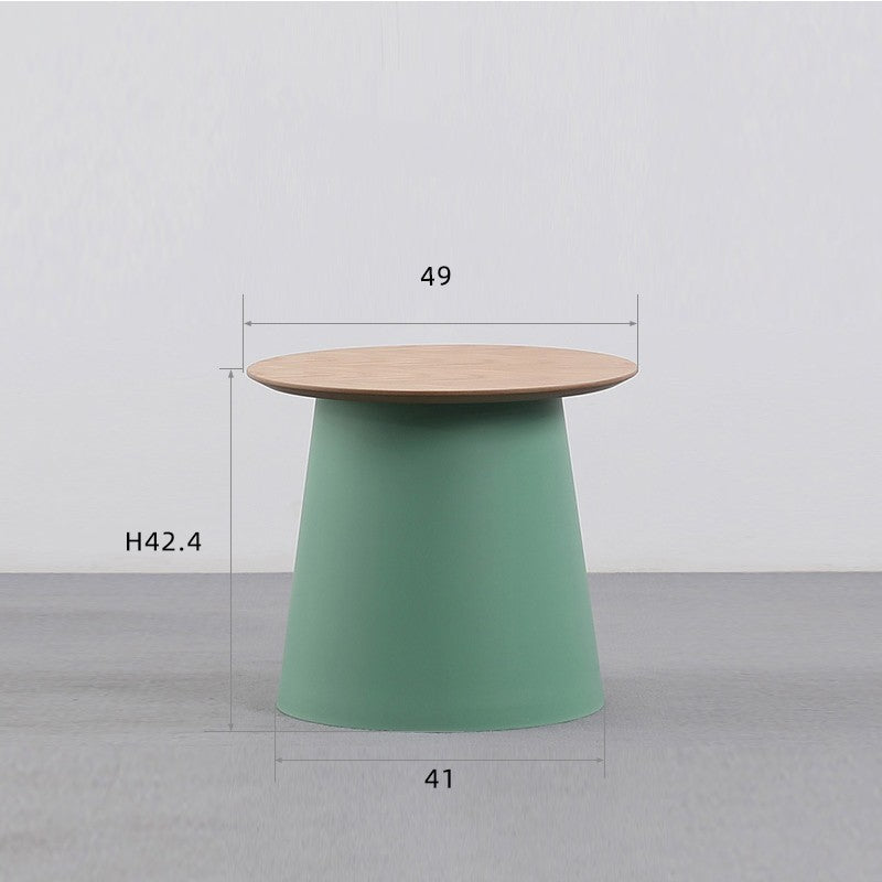 Wood Tea Table - Small Round Coffee Table