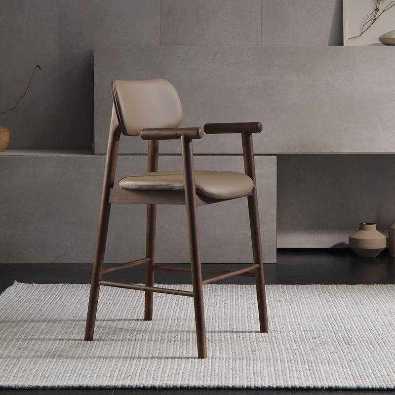 White Wood Veneer Chair - Minimalist Household