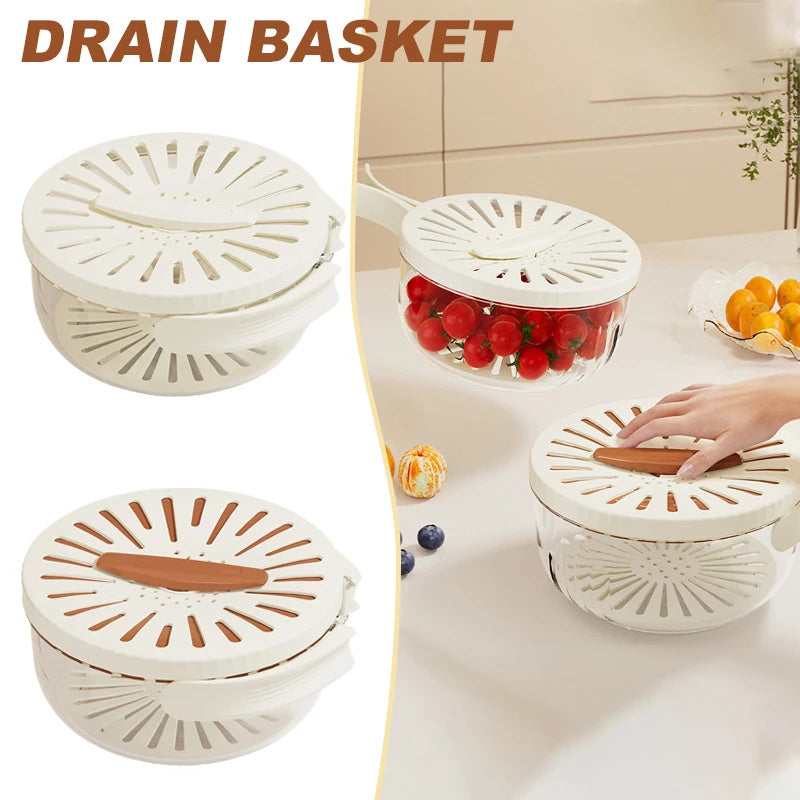 Foldable Drain Basket - Silicone Colander for Kitchen