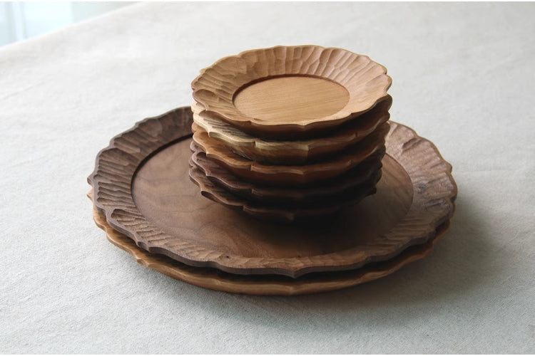 Japanese Wood Tea Trays - Handmade Serving Platters