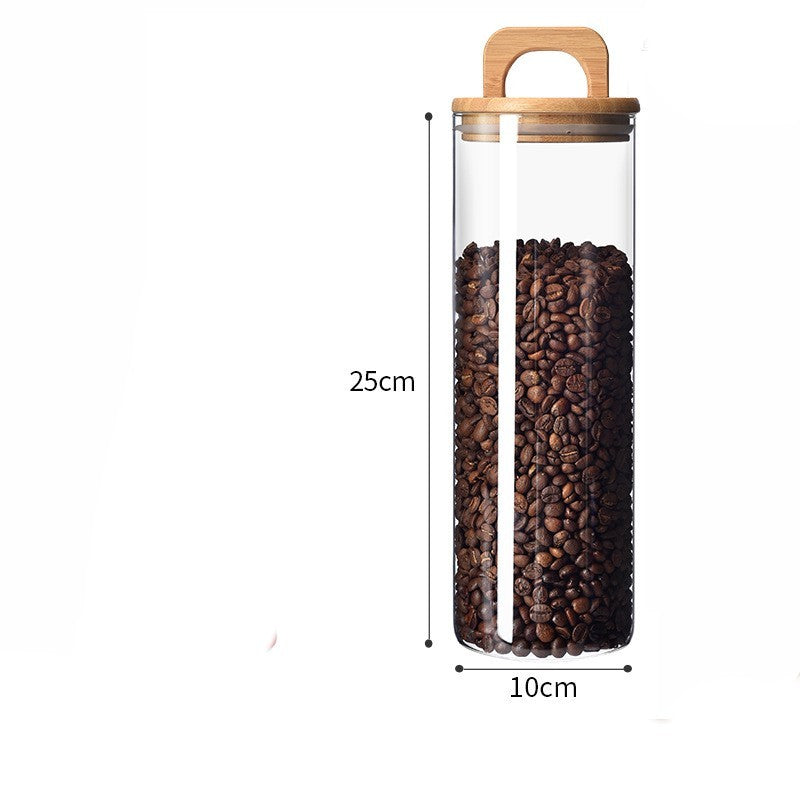 Glass Jar with Bamboo Handle - Multi-Functional