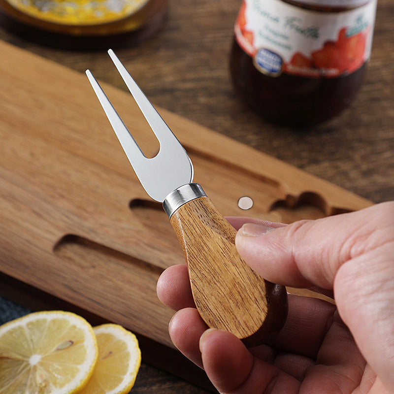 Wood Cheese Plate with Knife Set - Serving Board